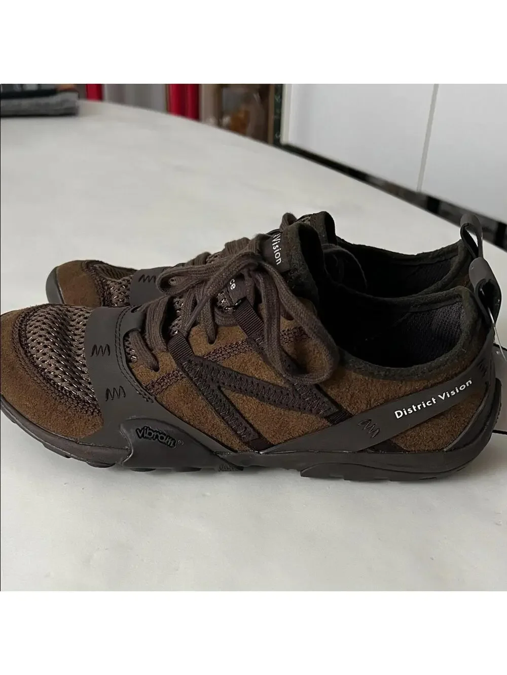 New Balance x District Vision MT100 Desert Palm Brown Vibram Trail Shoe 8M/9.5W - Picture 4 of 10